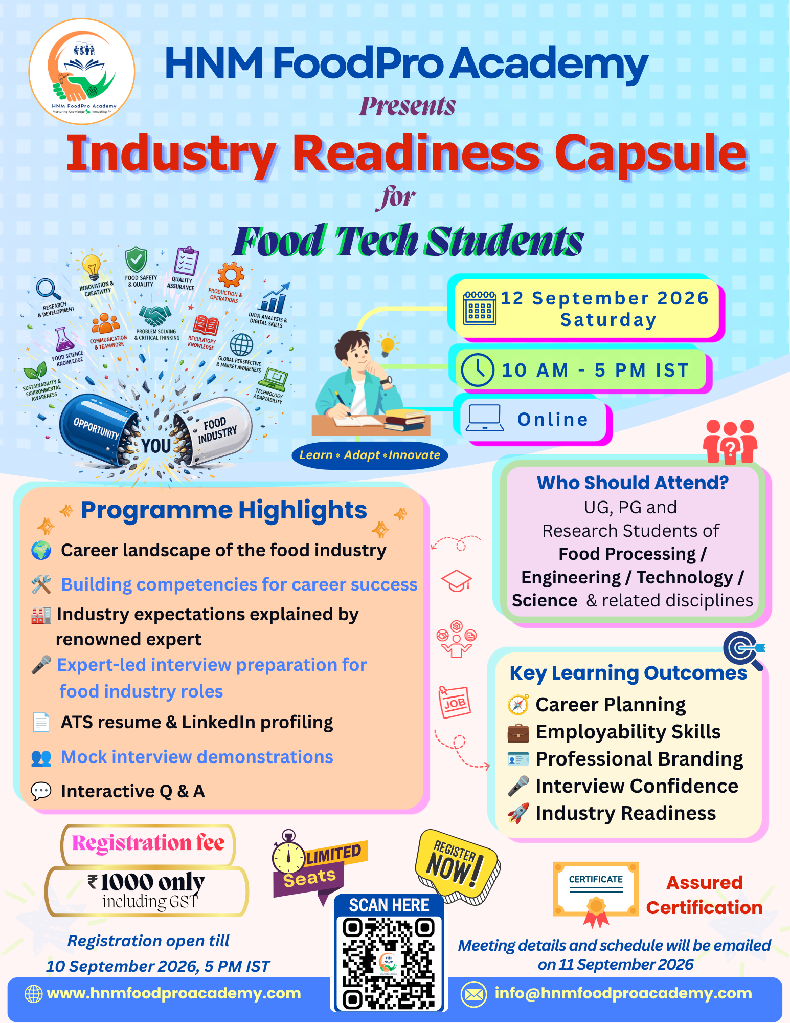 Industry Readiness Capsule for Food Tech Students